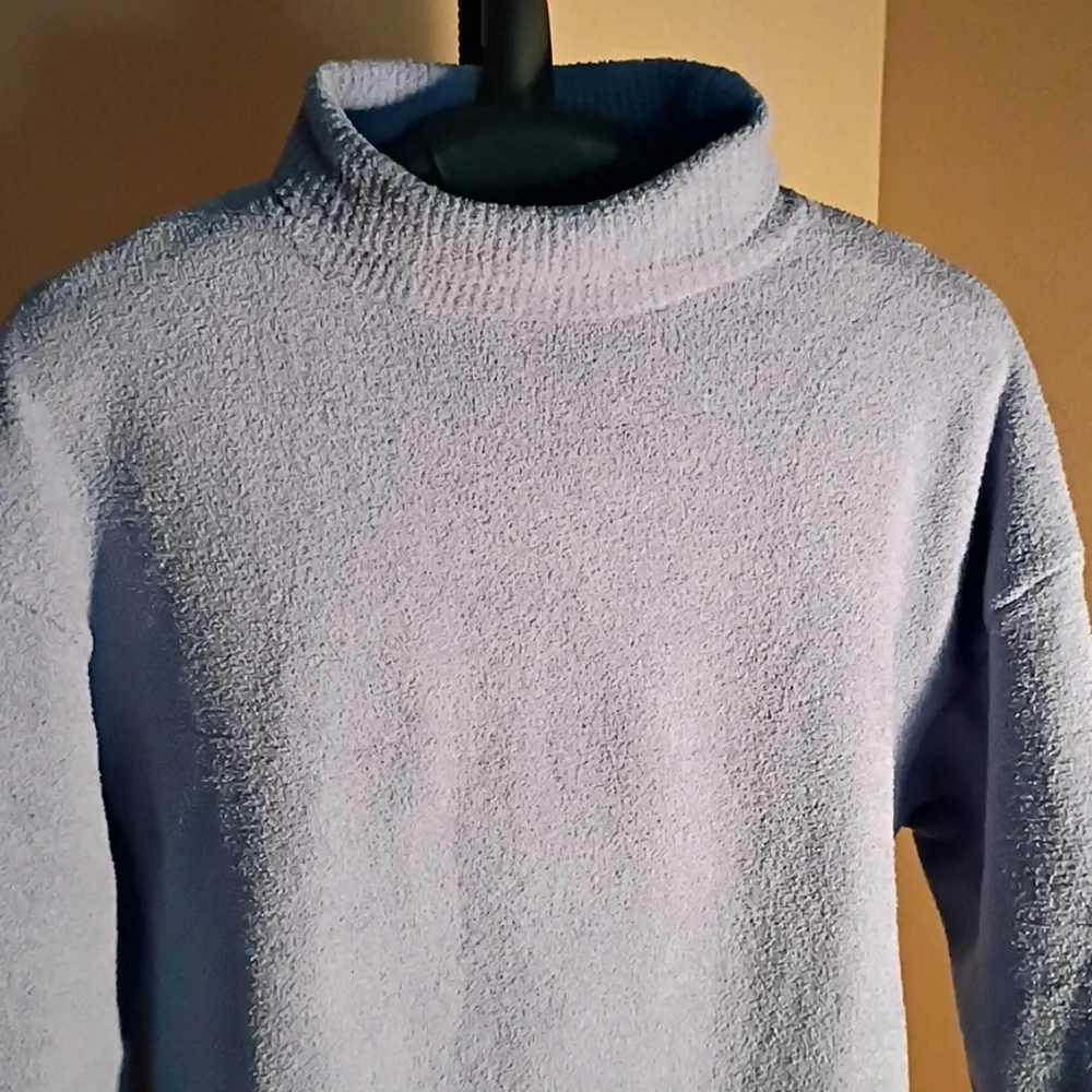 Merokeety Chic Lighter Blue Turtleneck Sweater Size XL - Picture 2 of 13